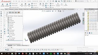 How to design Acme thread in solidworks