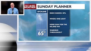 A gloomy and possibly wet Sunday is set for the Spokane region