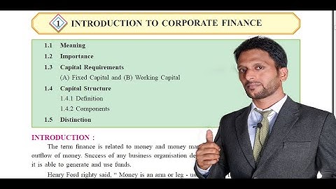Syjc SP New Syllabus Chapter 1 Introduction To Corporate Finance || HSC Secretarial Practice 2020-21