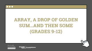 ArRay, A Drop Of Golden Sum…And Then Some (Grades 9-12) screenshot 5