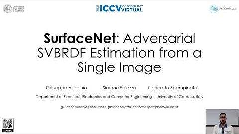 ICCV 2021 - SurfaceNet: Adversarial SVBRDF Estimation from a Single Image
