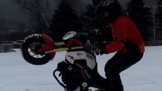 Ice tires on a stunt grom