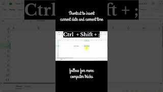 ⏰ Excel Current Date &amp; Time Shortcut | 99% Users Don't Know! 🔥