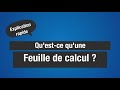 Questce quune feuille de calcul mon prof dinfo