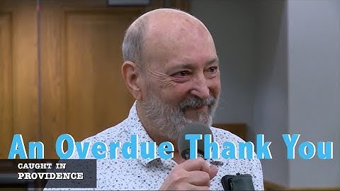 An Overdue Thank You