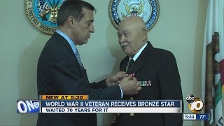 World War II veteran receives Bronze Star medal