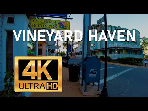 Main Street Vineyard Haven, Martha's Vineyard  Walking Tour MVVACATION.com [4K]