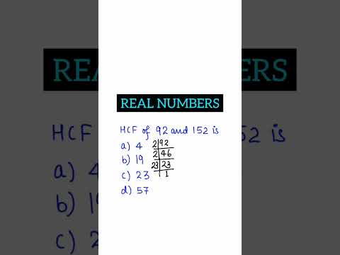 🔥 Real Numbers MCQ 36 | Class 10 Maths 😱 Chapter 1 | UP Board • CBSE 💯