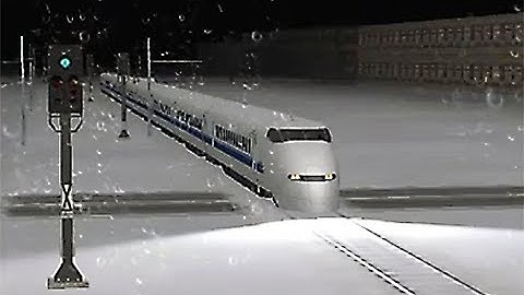 Train Sim - Snow Metropolis Using Shinkansen S300 at Rainy Night - Simulasi Kereta Api