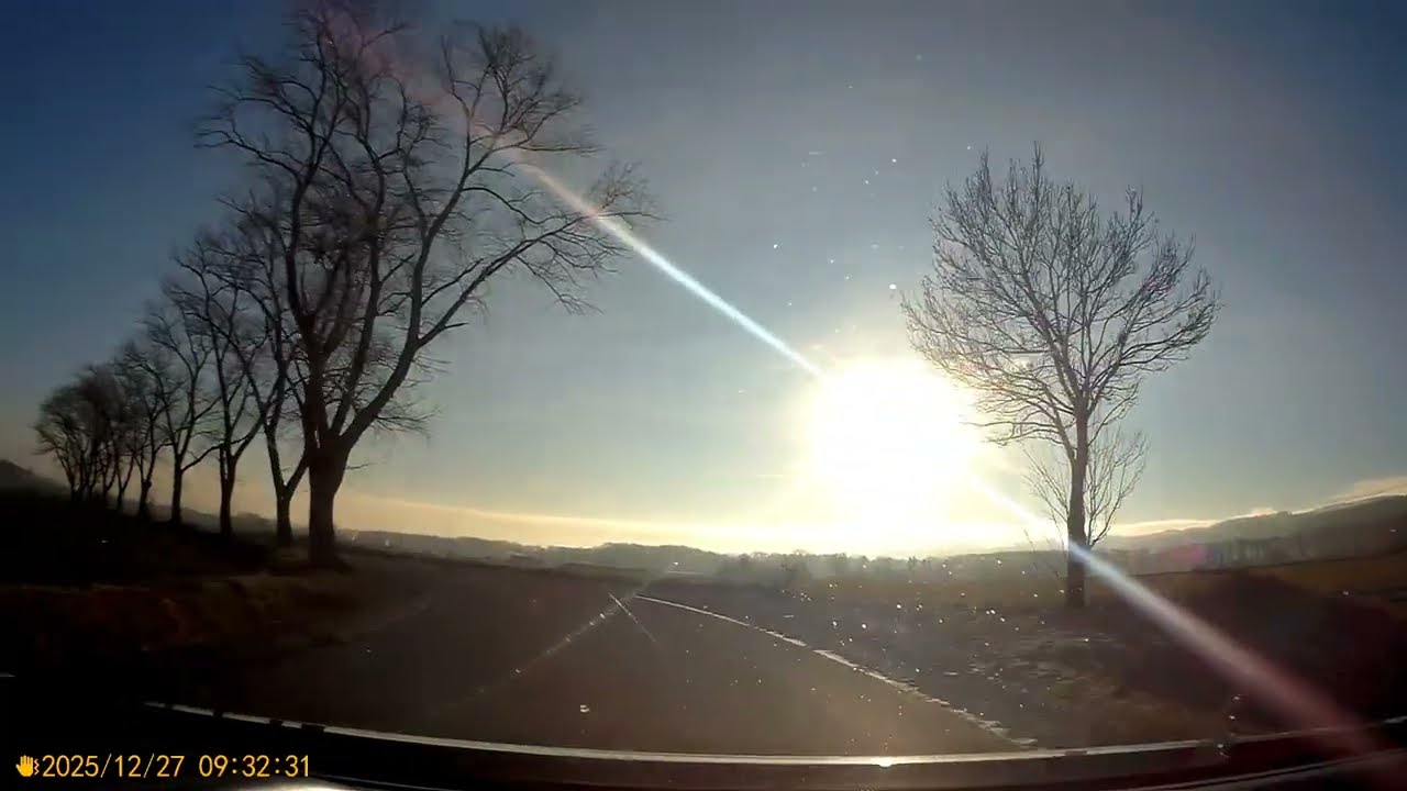 Jedziemy autem z Bystrzycy Górnej do Mościska 27 12 2025 r