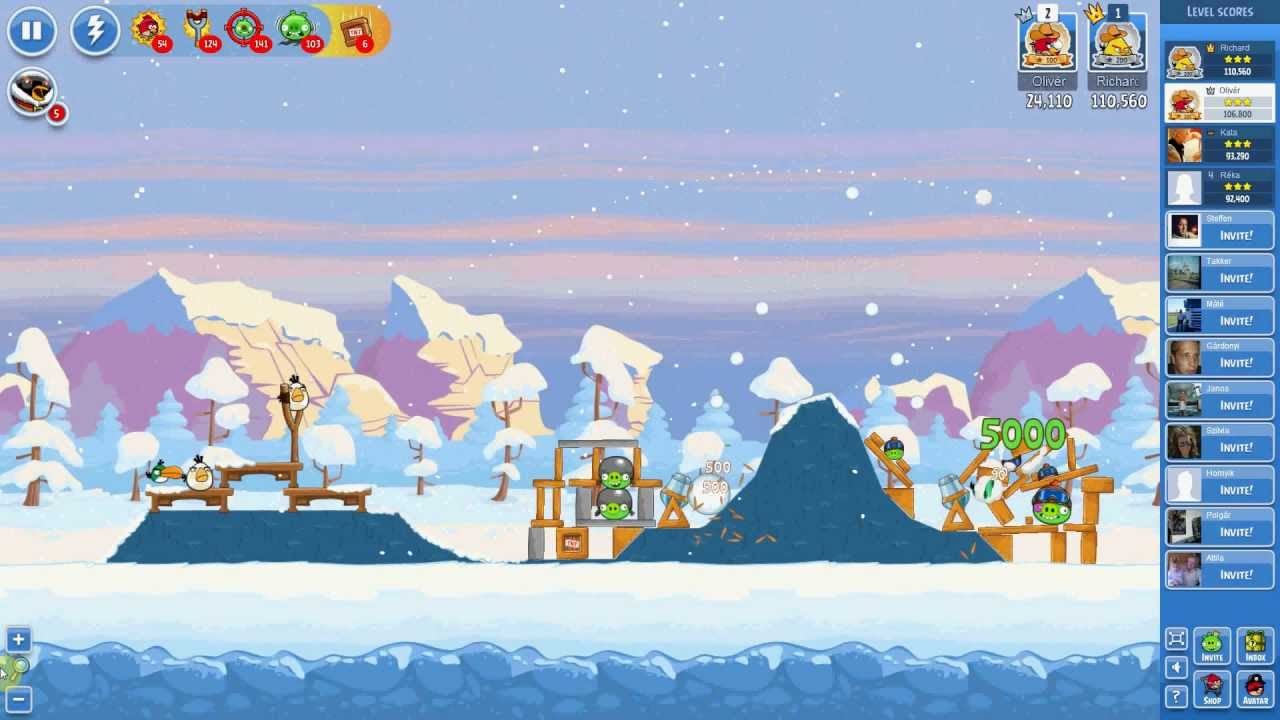 Angry Birds Friends Winter Tournament II Week 30 Level 3  Highscore: 115.040 No Power Up
