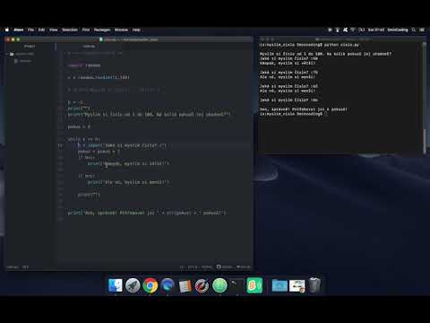 Myslím si číslo (krátká verze) - Python tutoriál hra