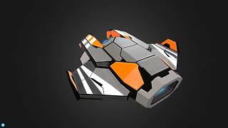 Low-Poly / Space Fighter for mobile game / 3D / Low Poly model