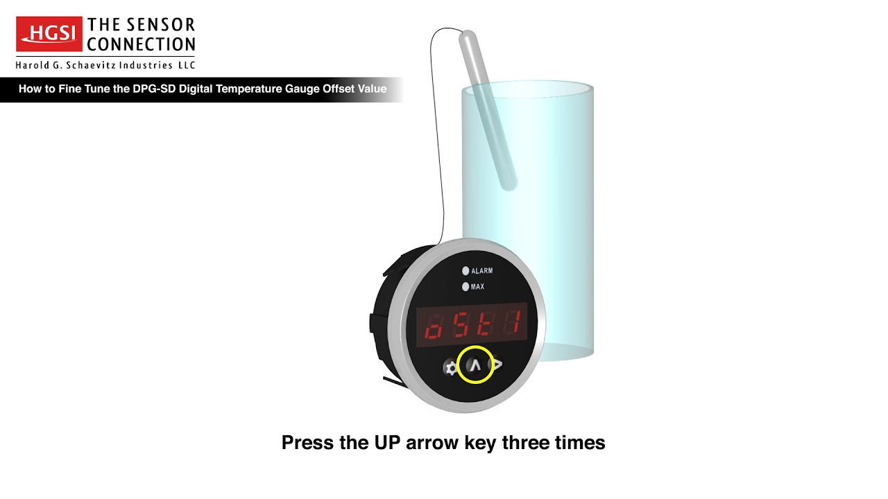 How to Fine Tune the DPG-SD series gauge Temperature Offset value