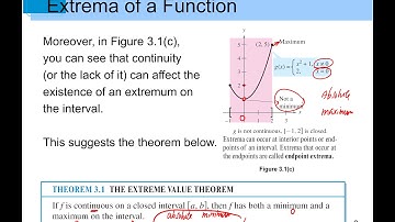 Section 4.1 Extrema on an Interval