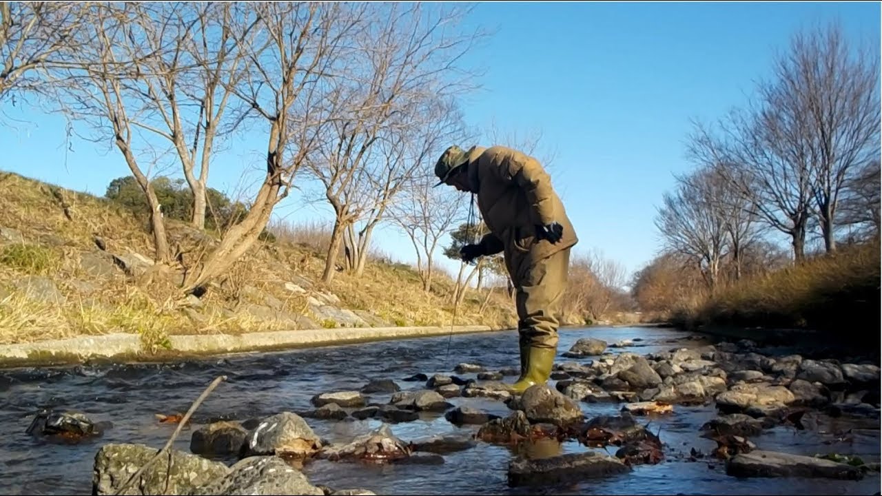 ヌマチチブの穴釣り 初釣りは柳瀬川 本格バターでいただきます Youtube