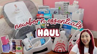 NEWBORN ESSENTIALS HAUL | TARGET &amp; AMAZON | getting ready for baby boy&#39;s arrival!
