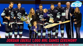 Jordan Eberle's 1,000 Game Celebration (Full ceremony)