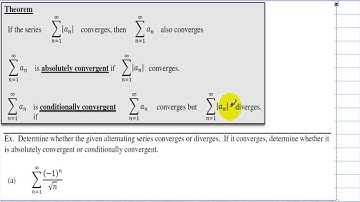 AP Calculus Absolute Convergence vs. Conditional Convergence