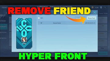 How to Remove Friends in Hyper Front | Unfriend In Hyper Front | Mu10tx Gaming