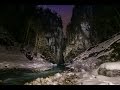 Super narrow gorge  wild water kayak highline and ice climbing