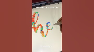 Easy 3d lettering #shorts #cute #aesthetic #procreate #drawing #calligraphy #easy #digitalart #fun