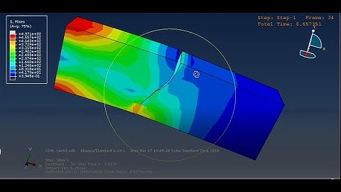 Cantilever beam simulation tutorial with crack propagation using Xfem method