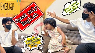 Speak only English 😂🥲| முடியல டா சாமி 🤧#saanvikashree #saanufam