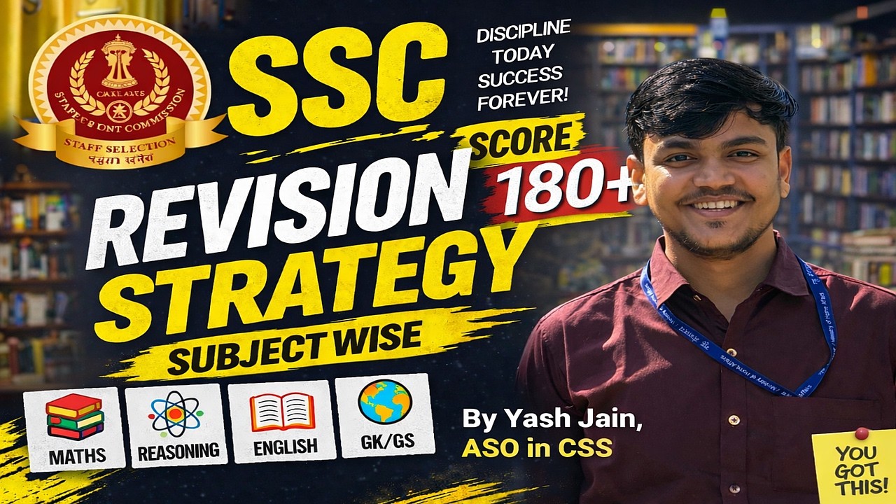 SSC CGL 2026 Revision Strategy 🔥 Score 180+ | Subject Wise Plan - YouTube