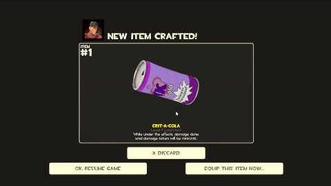 Team Fortress 2- how to craft the CRIT-A-COLA