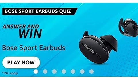 Amazon Bose Sport Earbuds Quiz Answers Today | 5 January 2022 | Daily QuizTime