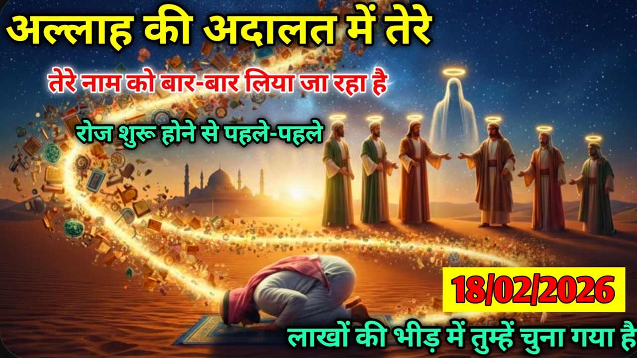 🤲18 February 2026 रोजा शुरू होने से पहले इसे देख लो। अल्लाह ने तुम्हें चुन‌ लिया है।#allah 
