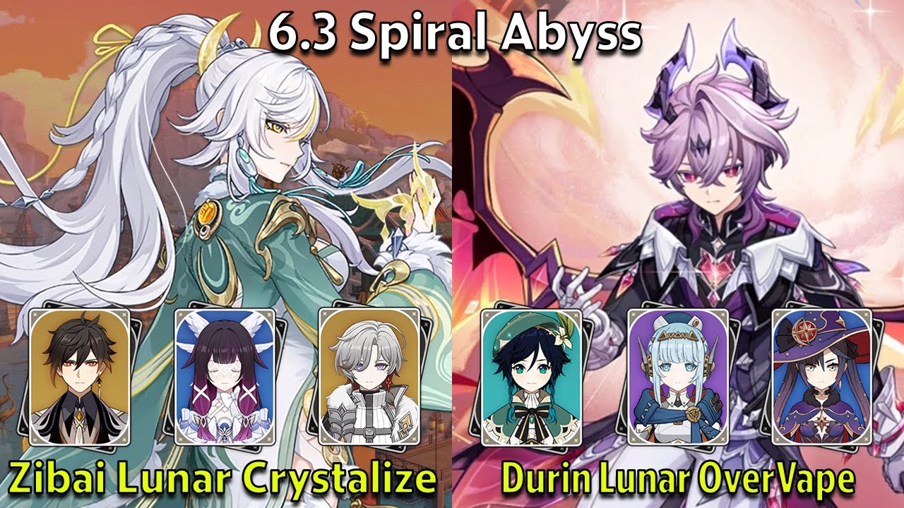 C1 Zibai Lunar Crystalize & C0 Durin OverVape - Genshin Impact 6.3 Spiral Abyss Full Clear