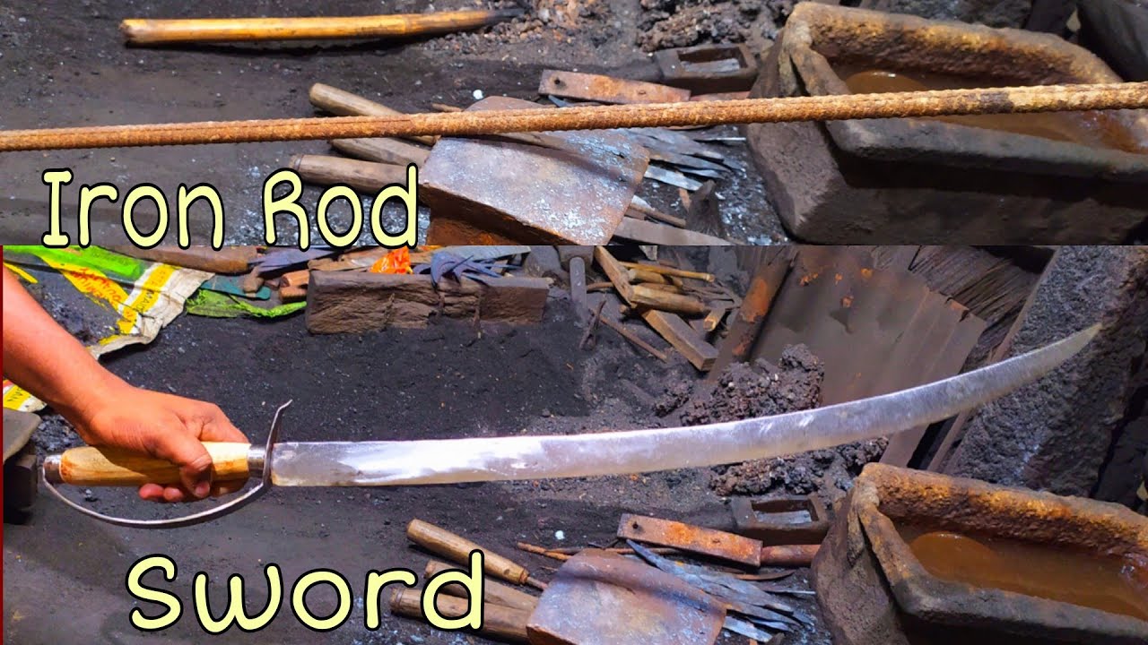 Sword Making Blacksmith / Indian Blacksmith Making Sword From Iron Rod