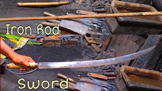 Sword Making Blacksmith / Indian Blacksmith Making Sword From Iron Rod / Sword kaise bante hai