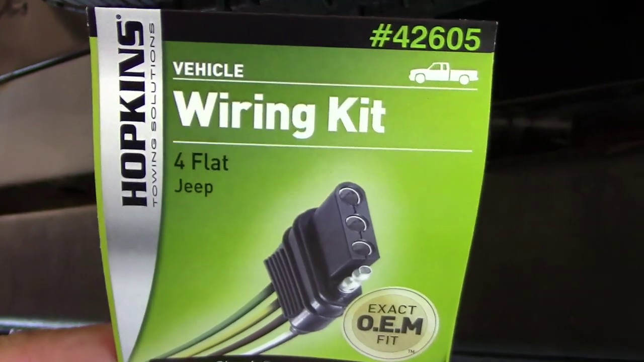 Hopkins #42605 Trailer Wiring Kit for 1991 Jeep Wrangler YJ - YouTube