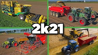 Dutch farming harvest 2021 | Grass, grain, potatoes, onions | Fendt, NH, Ploeger, Dewulf & more