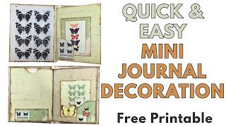 Paper Perk #86 - Quick and Easy Mini Journal Pages Decoration l 10 Minute Junk Journal Tutorial