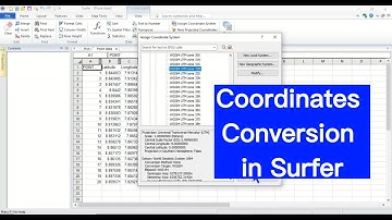 How to Convert Coordinates Using Surfer software | Coordinate system change