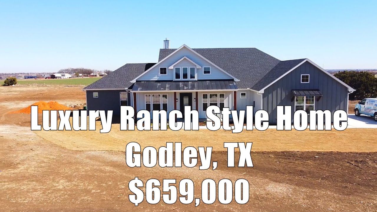 BRAND NEW LUXURY RANCH STYLE HOME FOR SALE GODLEY TX 659,000 YouTube