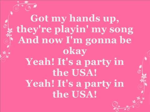 Party in the USA - Miley Cyrus (Lyrics) - YouTube