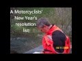 Motorcycle New Year&#39;s resolution list