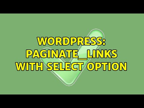 Wordpress: paginate_links with select option