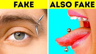 How to Make Piercings At Home || Crazy Beauty Ideas For Brave Girls