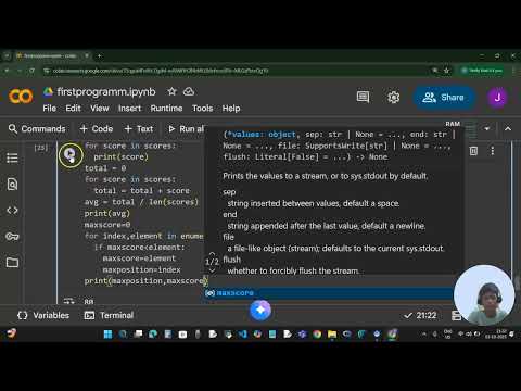 Python Lecture11 Part4 | Maximum in List of elements in Colab