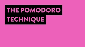 Procrastination: The Pomodoro Technique