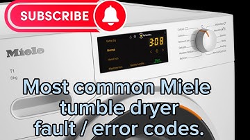 Most common Miele tumble dryer  Error / fault / failure / fehler codes. Trockner.