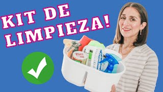 Set de productos de limpieza para el hogar.