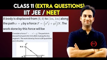 Consider a Force Vector F = -xî + yĵ | A body is displaced from (0,0) to (1m, 1m) along the path x =