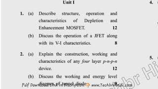 May 2019 Dcrust MSc Physics 1st Sem Fundamental of Electronics Question Paper